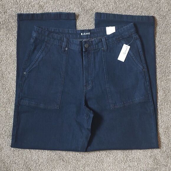 New With Tags Reitmans Size 32 Straight Leg Mid-Rise Utility Dark Denim‎ Jeans - Picture 8 of 16